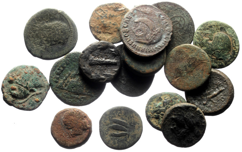 Lot of bronze ancient coins
