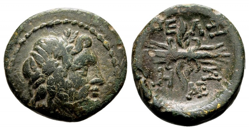 Macedon, Autonomous Issue. Bottiaia(?), ca. 185-168 BC. Æ16, 3.41 g. Laureate he...