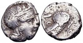 Attika, Athens. Ca. 350–294 BC. AR tetradrachm, 16.84 g.Helmeted head of Athena right / AΘE Owl standing right, head facing; olive sprig and crescent ...
