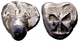 Aegina, Aegina. . Ca. 510-490 BC. AR stater, 11.95 g. Sea turtle, with collar and an almost smooth carapace / skew pattern within incuse square. Milba...
