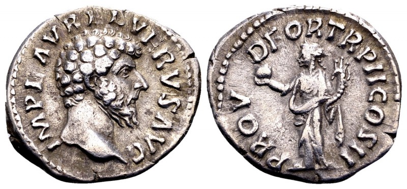 Lucius Verus. Rome, 162 AD. AR denarius, 3.24 g. IMP L AUREL VERVS AVG. bare hea...