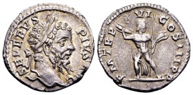 Septimius Severus. Rome, AD 207-208 AD. AR denarius, 3.04 g. SEVERUS PIUS AVG laureate head right / P M TR P XVI COS III P P Jupiter standing right, b...