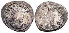 Claudius II. Antioch, 268-269 AD.BI antoninianus, 3.16 g. IMP C CLAVDIVS AVG radiate, draped and cuirassed bust right / FIDЄS AVG Mercury standing fac...