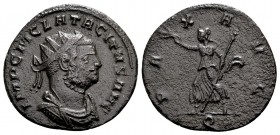Tacitus. Lugdunum, 275 AD. Æ antoninianus, 3.62 g. IMP C M CLA TACITVS AVG radiate, draped, cuirassed bust right / PAX PVBLICA Pax standing facing, wi...