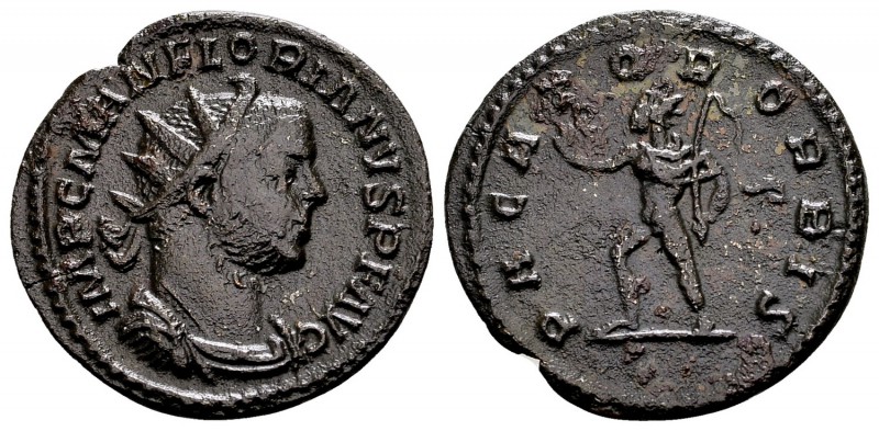 Florianus. Lugdunum, 276 AD. Æ antoninianus, 3.15 g. IMP C M AN FLORIANVS P F AV...