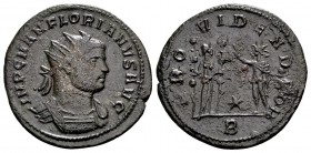 Florianus. Serdica 276 AD. Æ antoninianus, 3.27 g.  IMP C M AN FLORIANUS AUG radiate, cuirassed bust right / PROVIDEN DEOR Providentia standing right,...