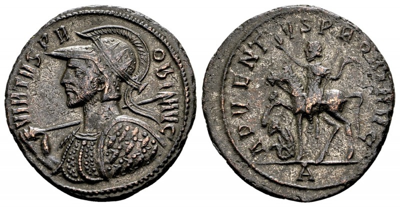 Probus. Rome Æ antoninianus, 4.28 g. VIRTVS PROBI AVG radiate, helmeted, cuirass...