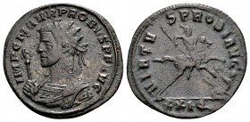 Probus. Sisca, 276-282 AD. Æ antoninianus, 4,12 g. IMP C M AVR PROBVS P F AVG radiate, cuirassed, draped bust left, holding eagle-tipped sceptre / VIR...