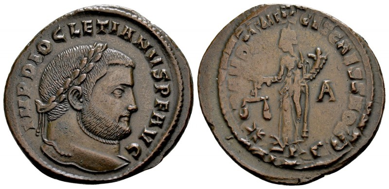 Diocletian. Siscia, 301 AD. Æ follis, 10.08 g. IMP DIOCLETIANVS P F AVG laureate...