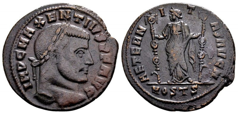 Biddr Dutch Numismatic Auction Auction 3 Lot 376 Maxentius Ostia 309 Ad Ae Follis 6 00 G Imp C Maxentivs P F Avg Laureate He