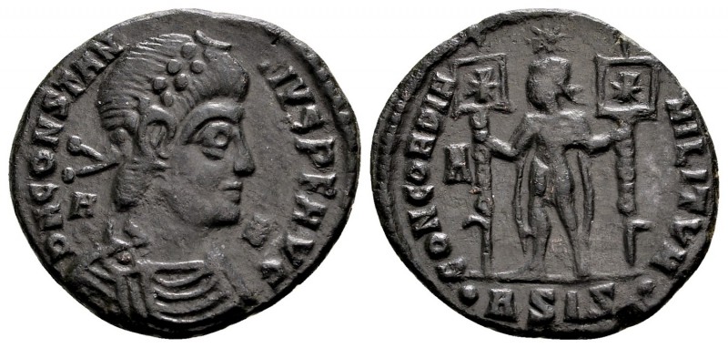 Constantius II. Siscia, 350 AD. Struck under Vetranio. Æ centenionalis, 4.25 g. ...