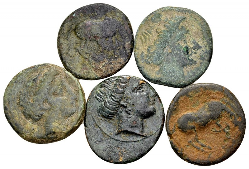 the Lundahl collection (1955-1995). 5 Æ dichalkon coins of Thessaly, Larissa, ny...