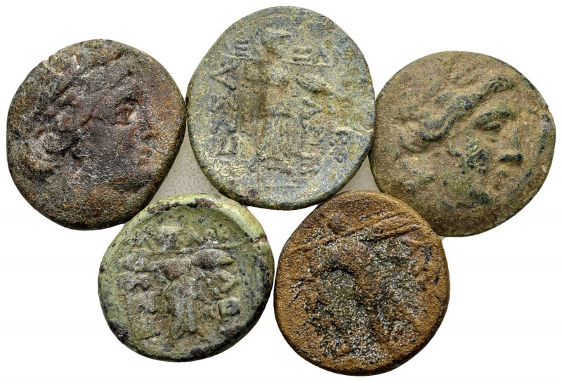 the Lundahl collection (1955-1995). 5 Æcoins of the Thessalian league, Apollo ob...