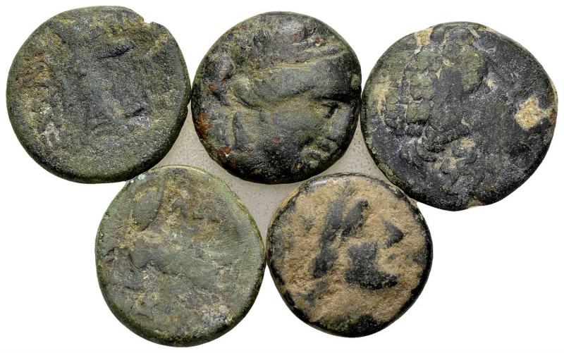 the Lundahl collection (1955-1995). 5 Æcoins of the Thessalian league, Apollo ob...