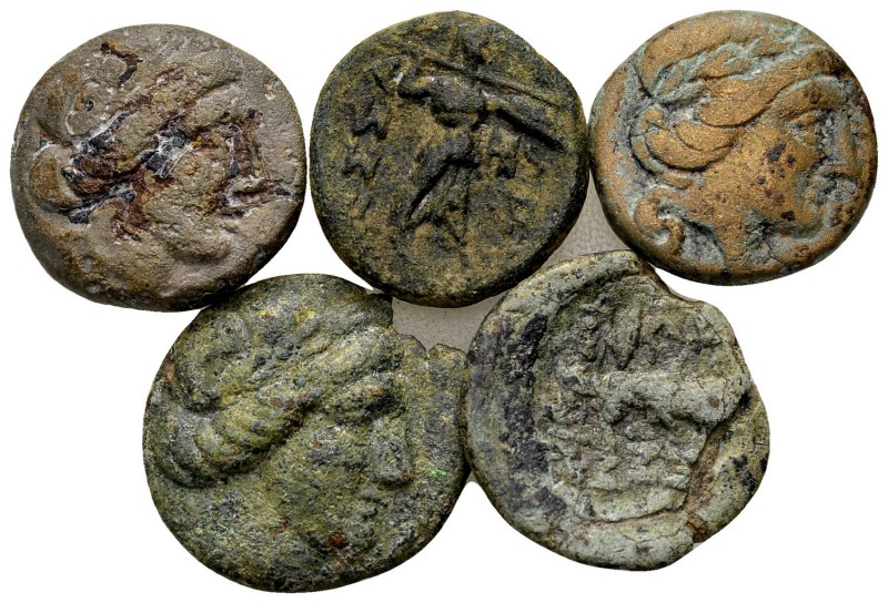 the Lundahl collection (1955-1995). 5 Æcoins of the Thessalian league, Apollo ob...