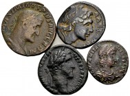 Roman Imperial. 4 Æ coins: Antoninus Pius, RIC 818; Maximinus I "Thrax", RIC 90; Constantius II, RIC 256; Macedon, Koinon, AMNG 352a var. SOLD AS IS, ...