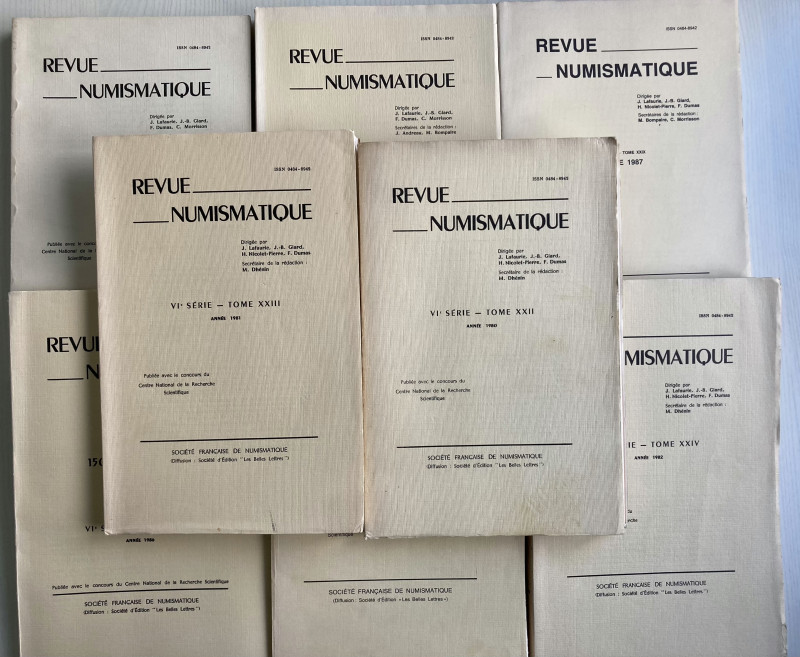 AA.VV. Revue Numismatique. Lotto di 8 Riviste. 1980 Vol. XXII – 1981 Vol. XXIII ...