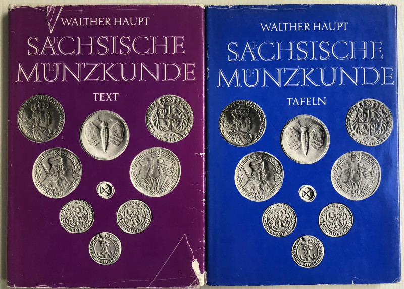 Haupt W. Sachsische Munzkunde. 2 Voll. Testo e Tavole. Hamburg 1974. Tela ed. co...