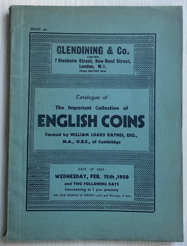 Glendining & Co. Catalogue of The Important Collection of English Coins formed b...