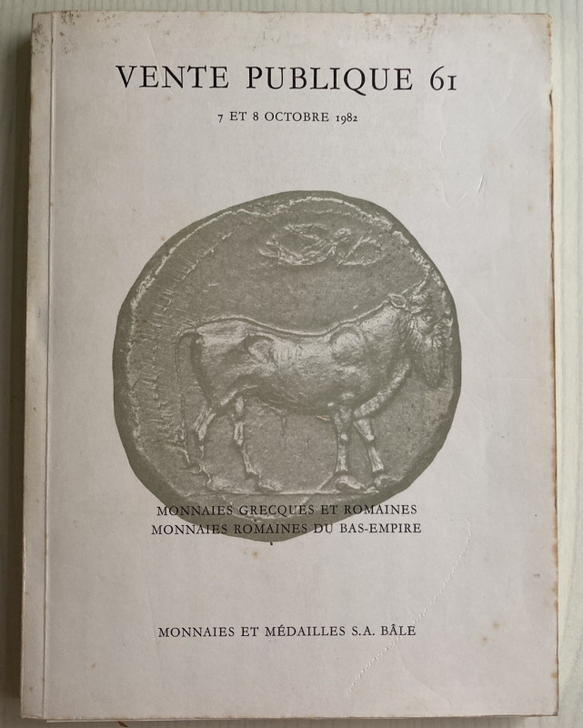 Monnaies et Medailles Vente Publique 61. Monnaies Grecques et Romaines Monnaies ...