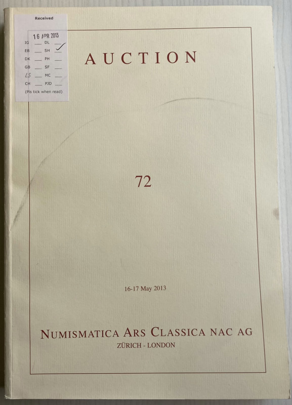 Nac Numismatica Ars Classica. Auction 72. Greek, Roman and Byzantine Coins. Zuri...