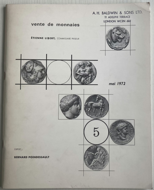 Poindessault B. Importante Vente de Monnaies Grecques, Romaines et Francaises. P...