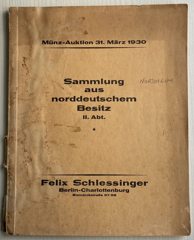 Schlessinger F. Sammlung aus norddeutschem Besitz, Merovinger, Karolinger, Engla...