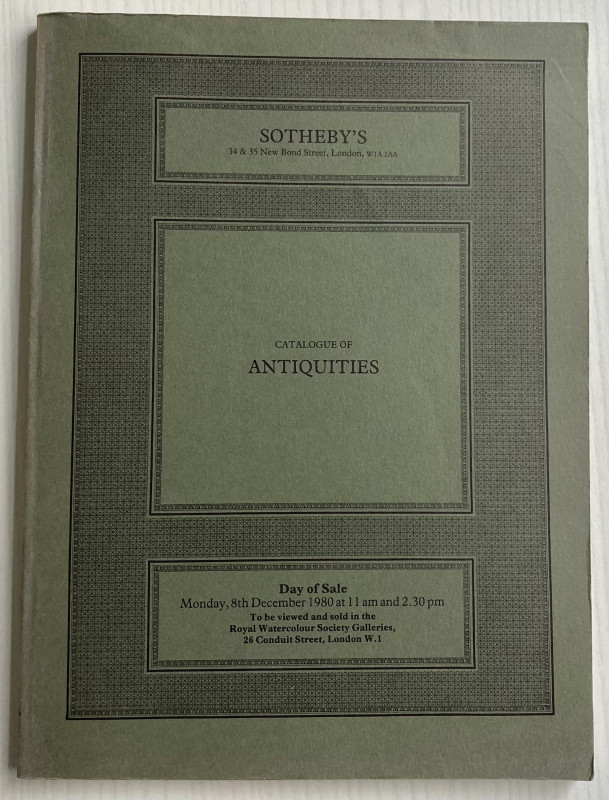 Sotheby's Catalogue of Antiquities. Egyptian, Middle Eastern, Greek, Etruscan an...