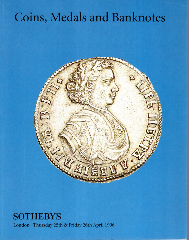 SOTHEBY'S - London, 25\26 - April, 1996. Russian coins from the Fuchs collection...