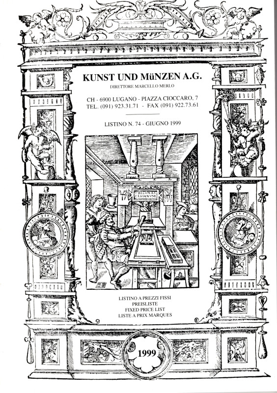 KUNST und MUNZEN - Listino N. 74 - novembre, 1999. Monete romane repubblicane e ...