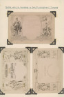 SERBIA: Three unaccepted printers designs for 10 Dinara (Srebru) (14.1.1887) in brown, attached on National Banks document sheet. Used to present the ...