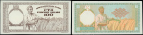 SERBIA: Lot composed of two printers unaccepted designs of back of 100 Dinara (ND 1941), one in brown on white paper and the other in multicolor. Both...