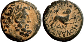 SYRIA. Antioch. Pseudoautonomous (time of Augustus, year 44 = 13/14 AD). AE bronze. Obv.: laureate head of Zeus, right. Rev.: ΕΠΙ ΣΙΛΑΝΟΥ ΑΝΤΙΟΧΕΩΝ, Δ...