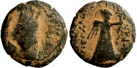 KINGS of ARMENIA. Uncertain mint. Uncertain ruler 91st century BC ?). AE bronze. Obverse: Head of king. Reverse: Victory walking left
