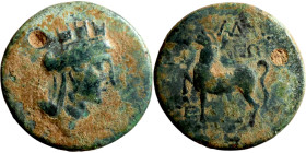 Uncertain mint. Obverse: Head of tyche. Reverse: Horse