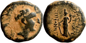 SELEUKID KINGS of SYRIA Uncertain ruler  Bronze. Obverse: Head of king. Reverse Seleucid Anhor