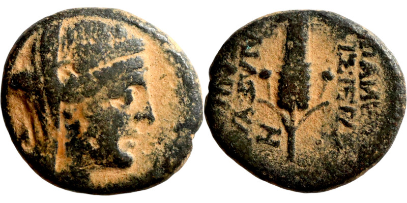 SELEUKID KINGS of SYRIA Obverse: Bust off Tyche. Reverse: Nike walking to left
...