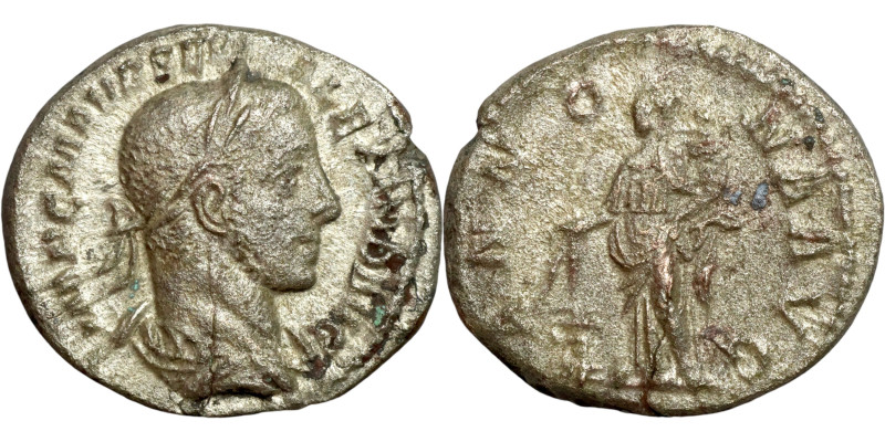 Alexander Severus. Denarius. Obverse IMP SEV ALEXAND AVG, laureate head right, w...