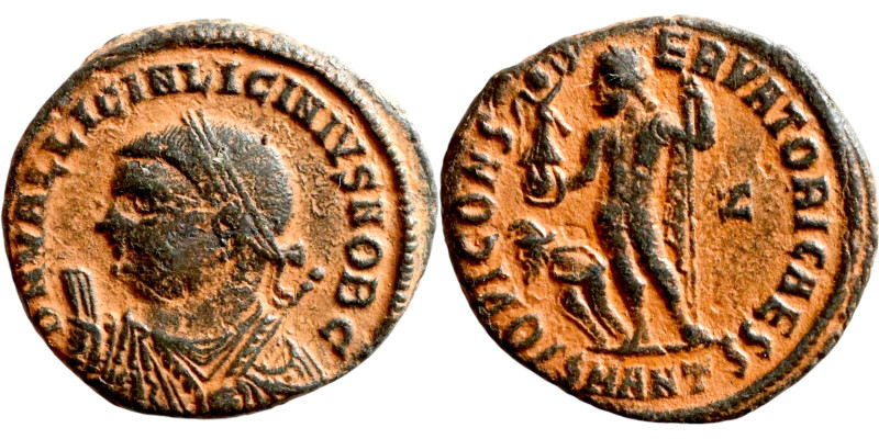 Licinius II( 317-324 AD) follis. Obv.: DN VAL LICIN LICINIVS NOB C - Laureate, d...