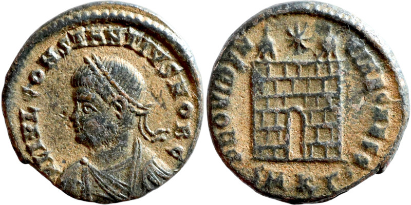 Constantius II as caesar (337 - 347 AD). Follis. Obv.: CONSTANTIVS IVL NOB C, La...