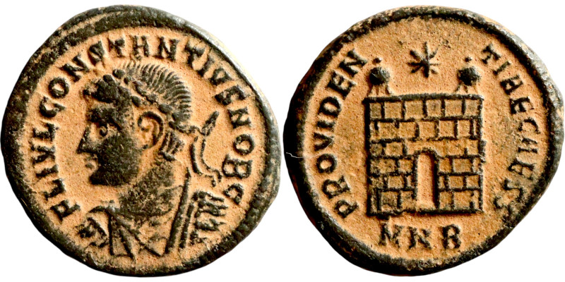 Constantiius II as caesar (324 - 337 AD). Follis. Obv.: FL IVL CONSTANTIVS NOB C...