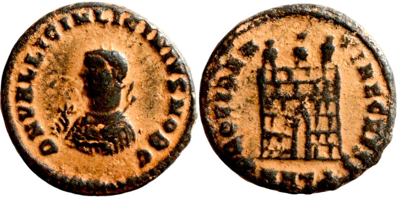 Licinius II (317-324) Follis. Obv: DN VAL LICINIVS NOB C, Laurate bust to left. ...