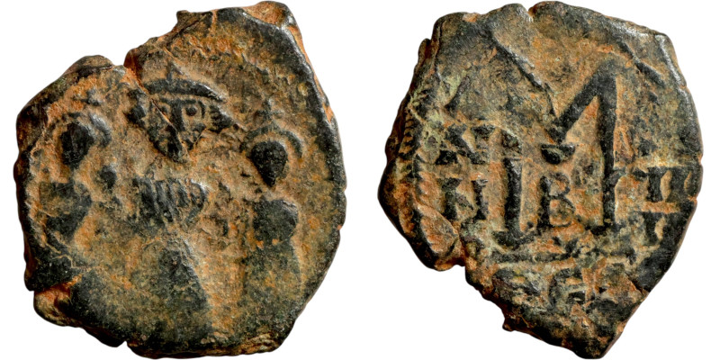 Heraclius, Martina and Heraclius Constantine (610-641). Follis. Obverse: From le...