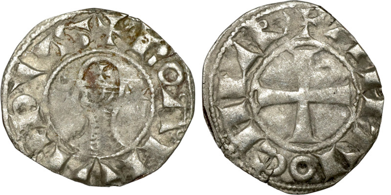 Principality of Antioch. Bohemond III (1163-1201) Denier. Antioch. Obverse: BOAИ...