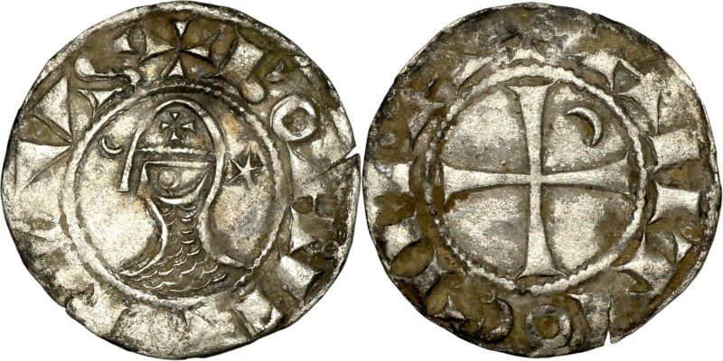 Principality of Antioch. Bohemond III (1163-1201) Denier. Antioch. Obverse: BOAИ...