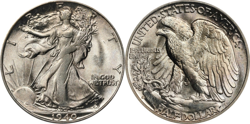 1940-S Walking Liberty Half Dollar. MS-64 (PCGS). OGH Generation 1.2 Rattler.
P...