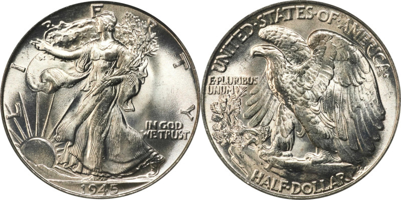 1945 Walking Liberty Half Dollar. MS-66 (PCGS). OGH Generation 3.1.
PCGS# 6624....