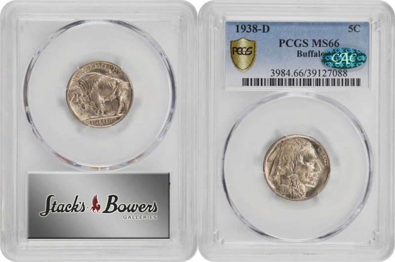 Lot of (4) 1938-D Buffalo Nickels. MS-66 (PCGS).
PCGS# 3984. NGC ID: 22SZ.