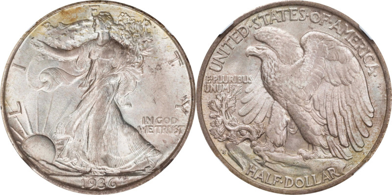 1936-S Walking Liberty Half Dollar. MS-66 (NGC).
PCGS# 6600. NGC ID: 24RP.