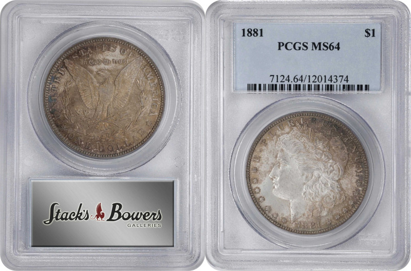 Lot of (2) Early Date Morgan Silver Dollars. (PCGS).
Included are: 1878-S MS-63...